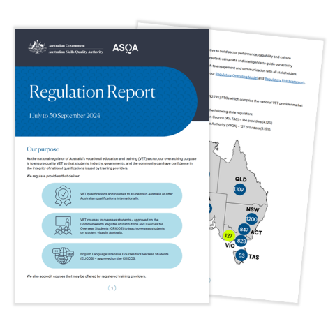 ASQA regulation report web tile