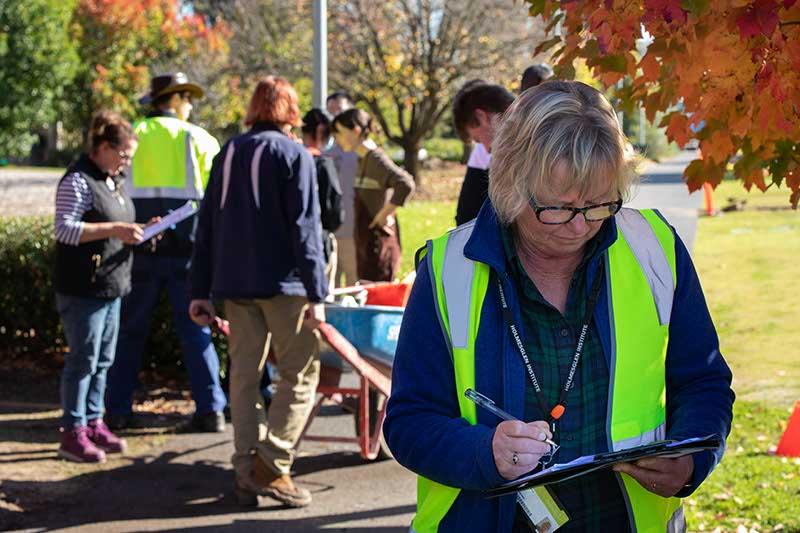 Horticulture training class and instructor