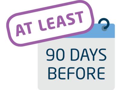 Submit your renewal application at least 90 days before the end of your registration period